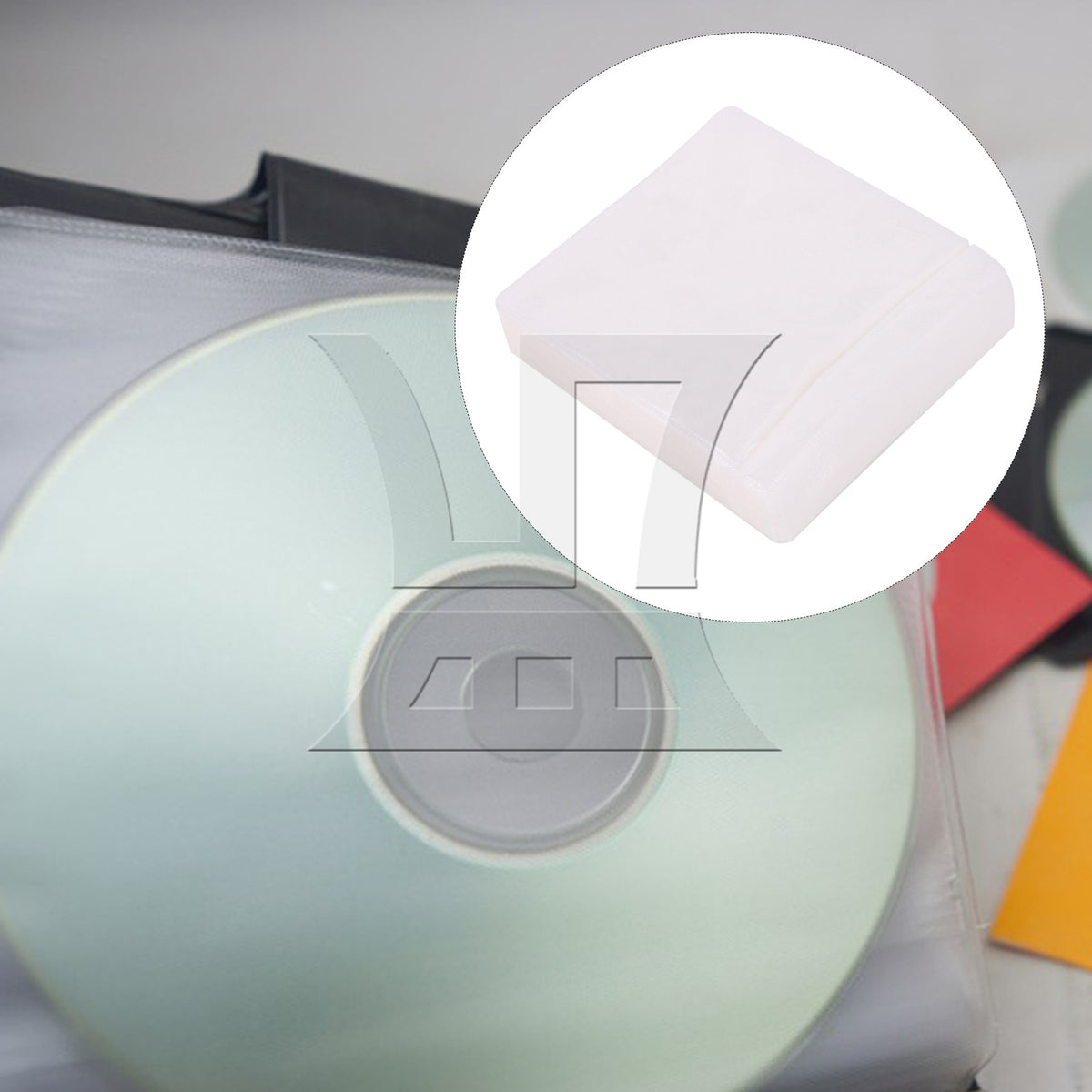 BQLZR 14x13cm White OPP Plastic Double-sided CD DVD Storage Sleeves