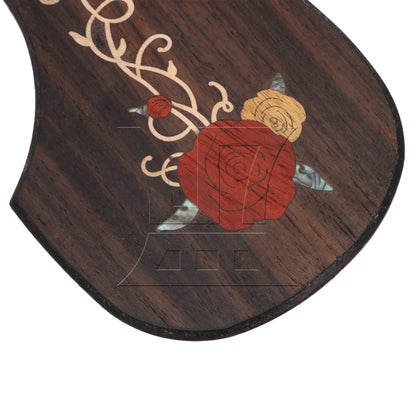 BQLZR Rose Pattern Double-Sided Adhesive Guitar Pickguard for 40-41Inch Guitar