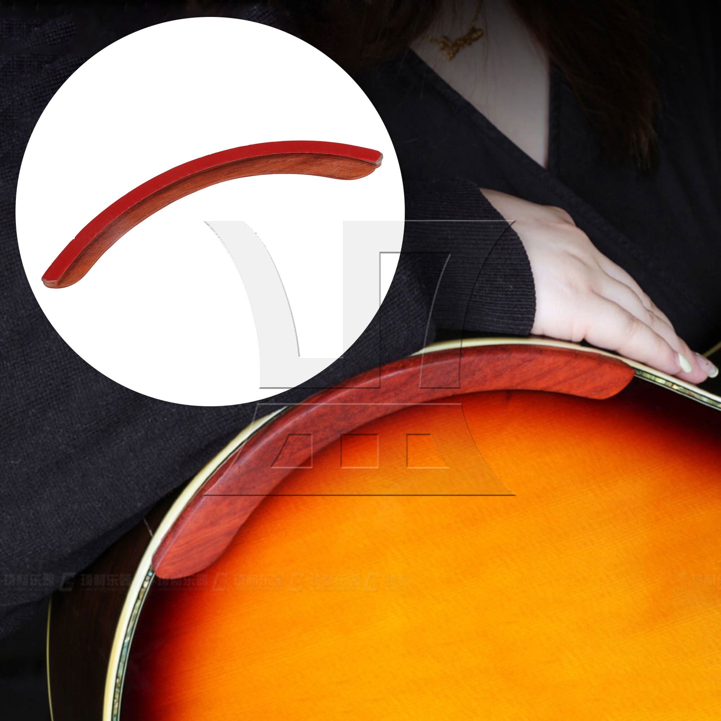 BQLZR Redwood Guitar Arm Rest Guitar Parts for 39-41 Inch Acoustic Guitar