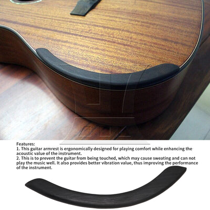 BQLZR Rosewood Guitar Arm Rest Guitar Parts for 39-41" Acoustic Guitar Black