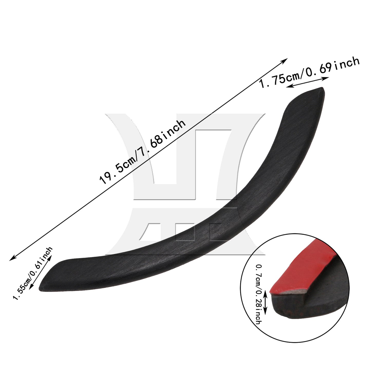 BQLZR Rosewood Guitar Arm Rest Guitar Parts for 39-41" Acoustic Guitar Black