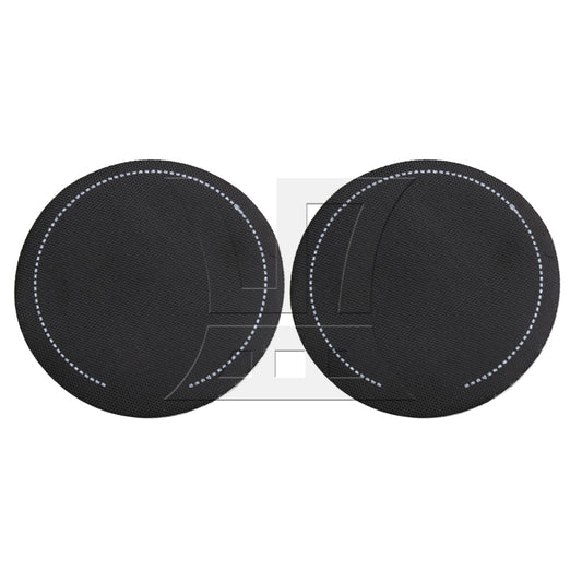 2Pieces Nylon Round Black Slip Single Pedal Patch for Bass Drum
