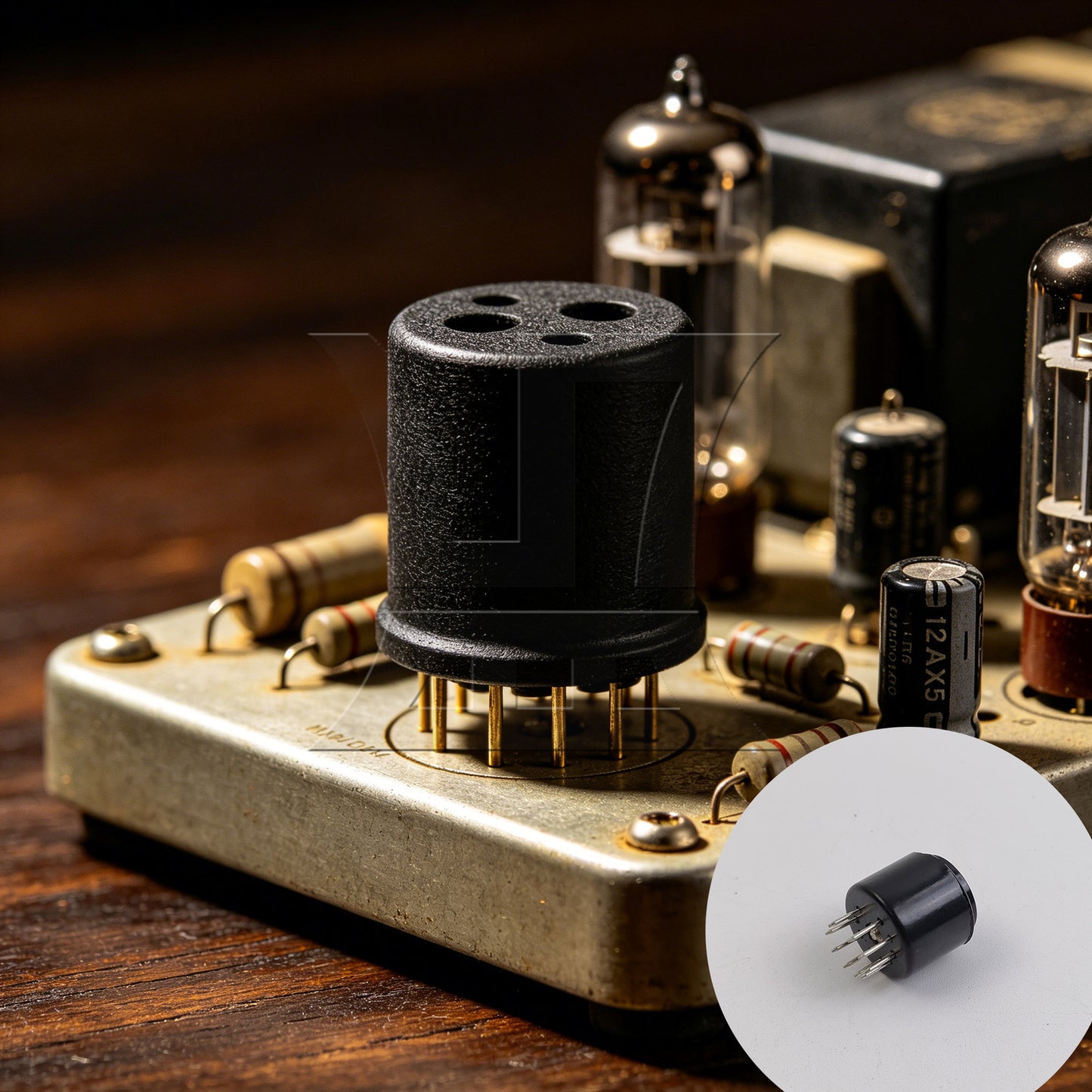 BQLZR Black Bakelite Vacuum Tube Socket Savers for Tube Testers