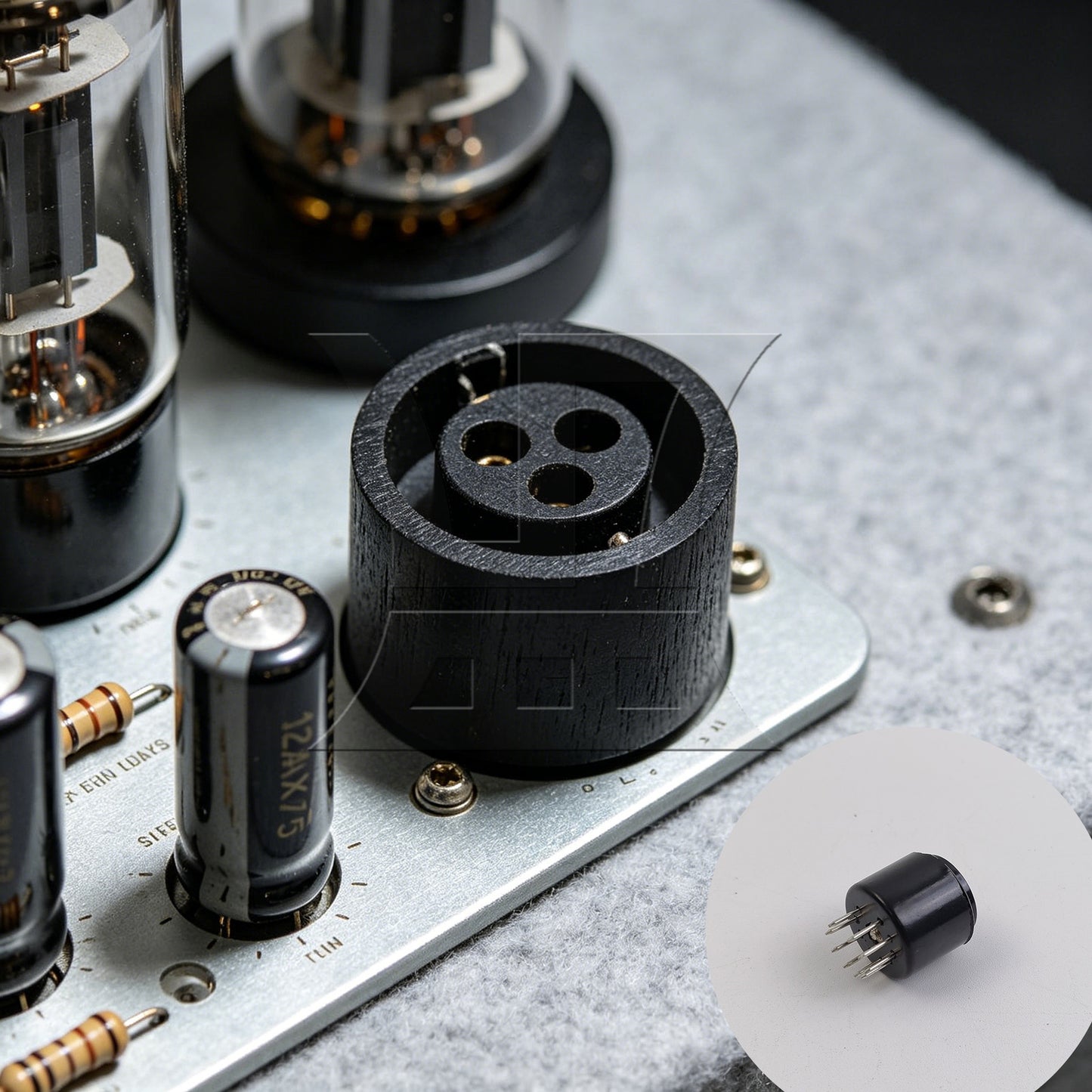 BQLZR Black Bakelite Vacuum Tube Socket Savers for Tube Testers