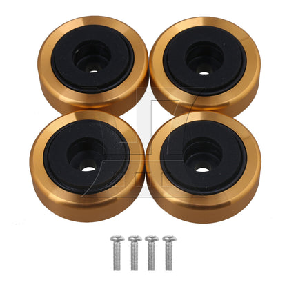 BQLZR  Gold Aluminum Plastic Isolation Feet Pad for Audio Speakers 3x1.1cm