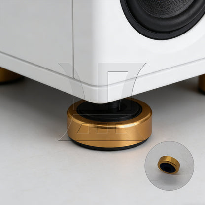 BQLZR  Gold Aluminum Plastic Isolation Feet Pad for Audio Speakers 3x1.1cm
