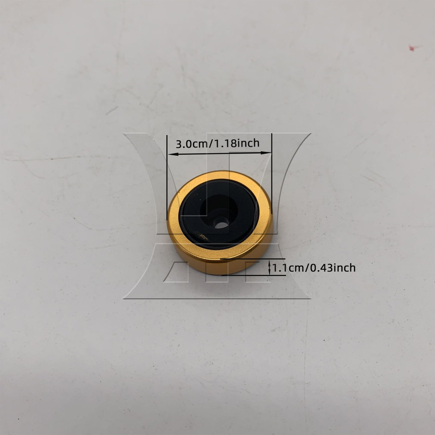 BQLZR  Gold Aluminum Plastic Isolation Feet Pad for Audio Speakers 3x1.1cm
