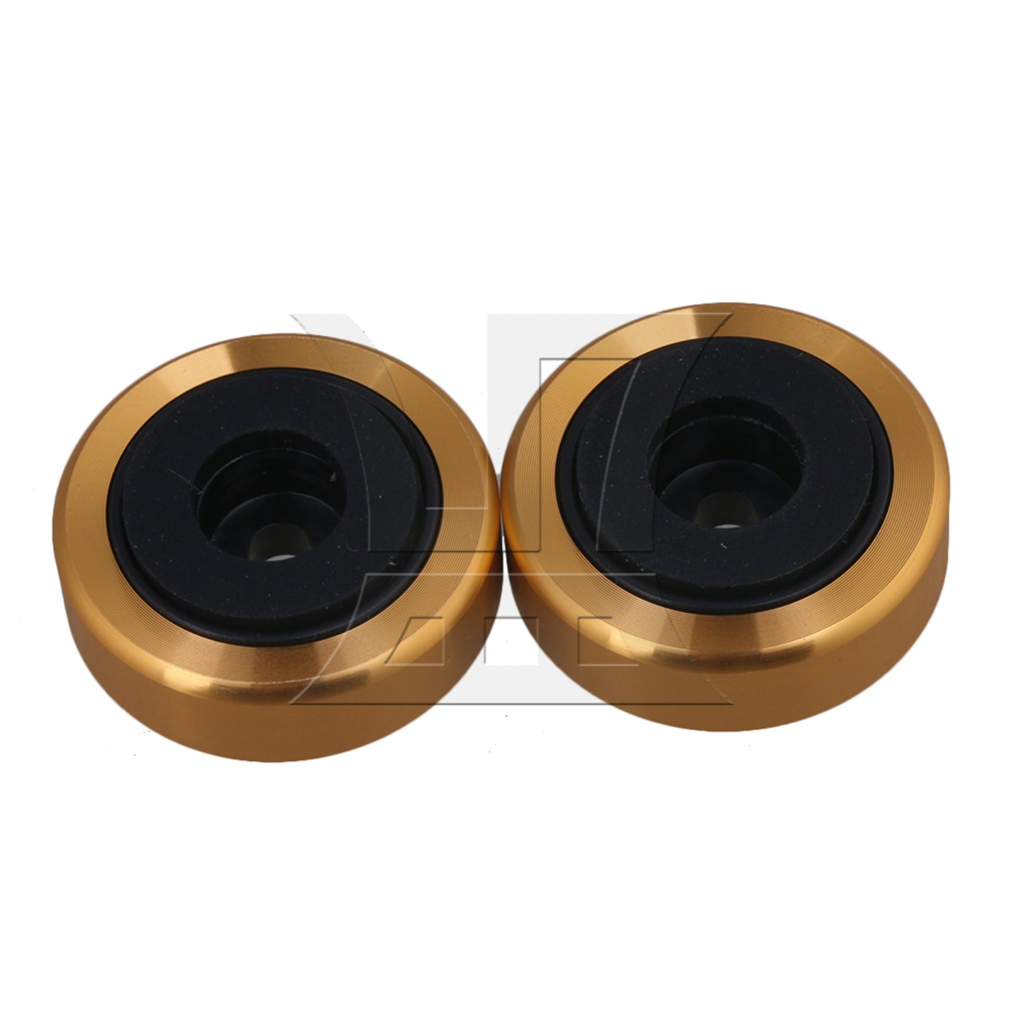 BQLZR  Gold Aluminum Plastic Isolation Feet Pad for Audio Speakers 3x1.1cm