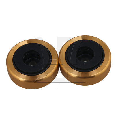 BQLZR  Gold Aluminum Plastic Isolation Feet Pad for Audio Speakers 3x1.1cm