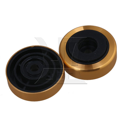 BQLZR  Gold Aluminum Plastic Isolation Feet Pad for Audio Speakers 3x1.1cm