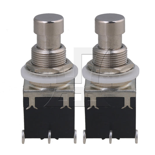 2pcs Black 3-pin Guitar Effects Pedal Stomp Box Foot Switch with Lock