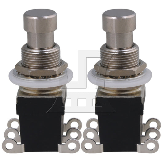 2pcs Black 6-pin Guitar Effects Pedal Stomp Box Foot Switch