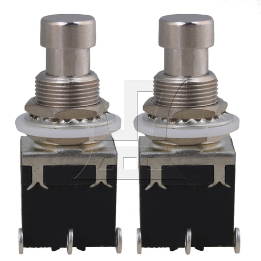 2pcs BQLZR Black Large Guitar Effects Pedal Stomp Box Foot Switch 43mm