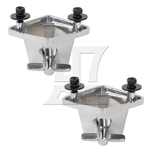 2PCS Silver Tom Drum Mounting Bracket Floor Tom Leg Bracket with Screws