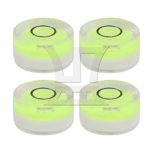 4pcs Dimension 12x6mm Disc Bubble Spirit Level Measuring Tools Green