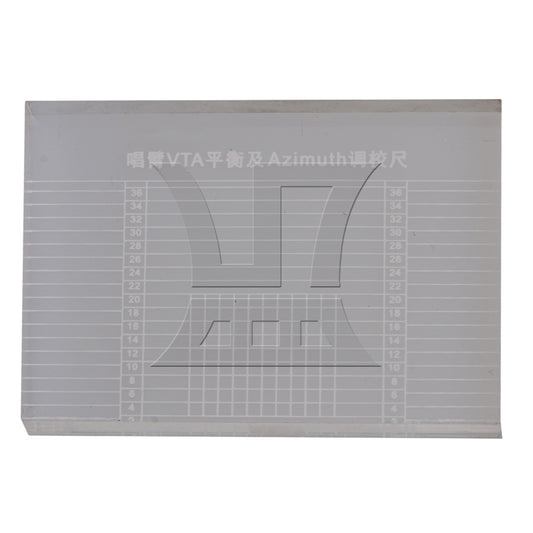 6.6x4.8x0.75cm Crystal Tonearm Balance Cartridge Azimuth Ruler