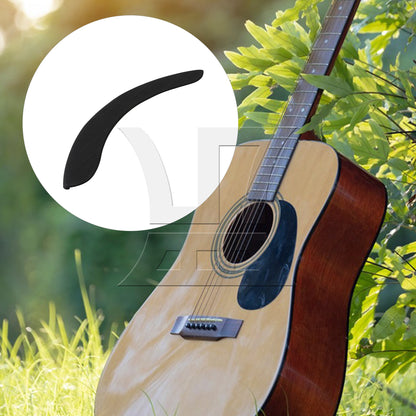 BQLZR Solid Ebony Wood Guitar Armrest Part for Acoustic Guitar Black 20cm Length