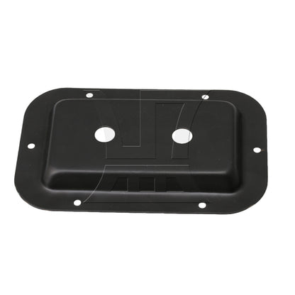 BQLZR Black Steel Jack Plate & 1/4" Connectors for Speakers Monitor Cabinets