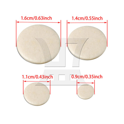 17PCS White Clarinet Sound Hole Pads Mats for Woodwind Instrument Parts
