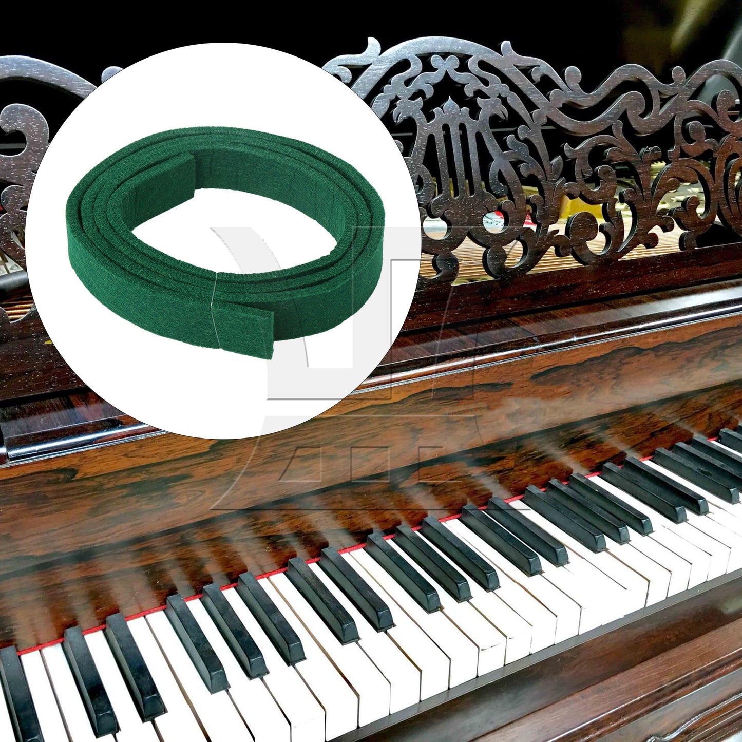 1.2m Long Piano Spring Rail Felt Strip for Musical Lightweight Applications