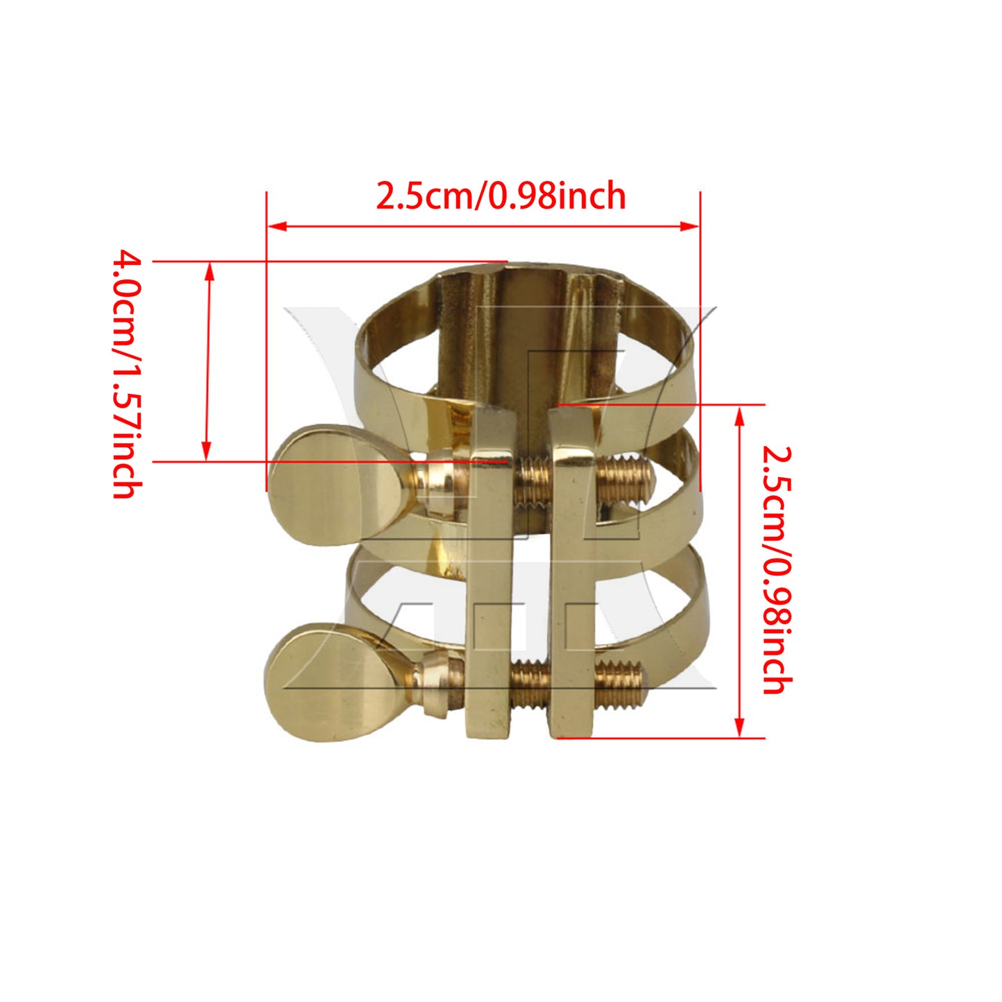BQLZR 40x25x25mm Alto Saxophone Mouthpiece Ligature Suitable for Wooden Mouthpieces