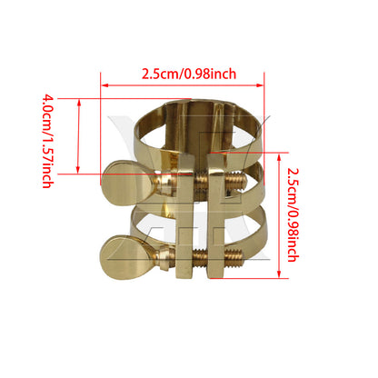 BQLZR 40x25x25mm Alto Saxophone Mouthpiece Ligature Suitable for Wooden Mouthpieces