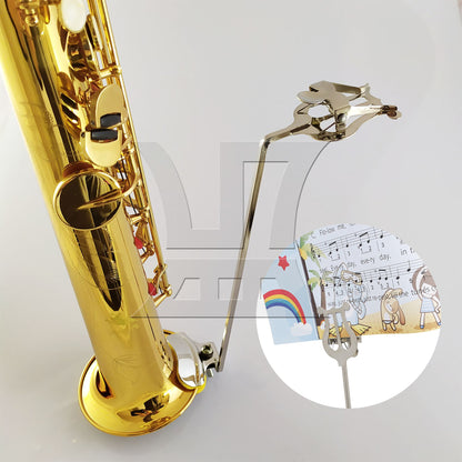 Clip Width 58mm Metal Plated Tenor Saxophone Lyre Clip Musical Instrument Part