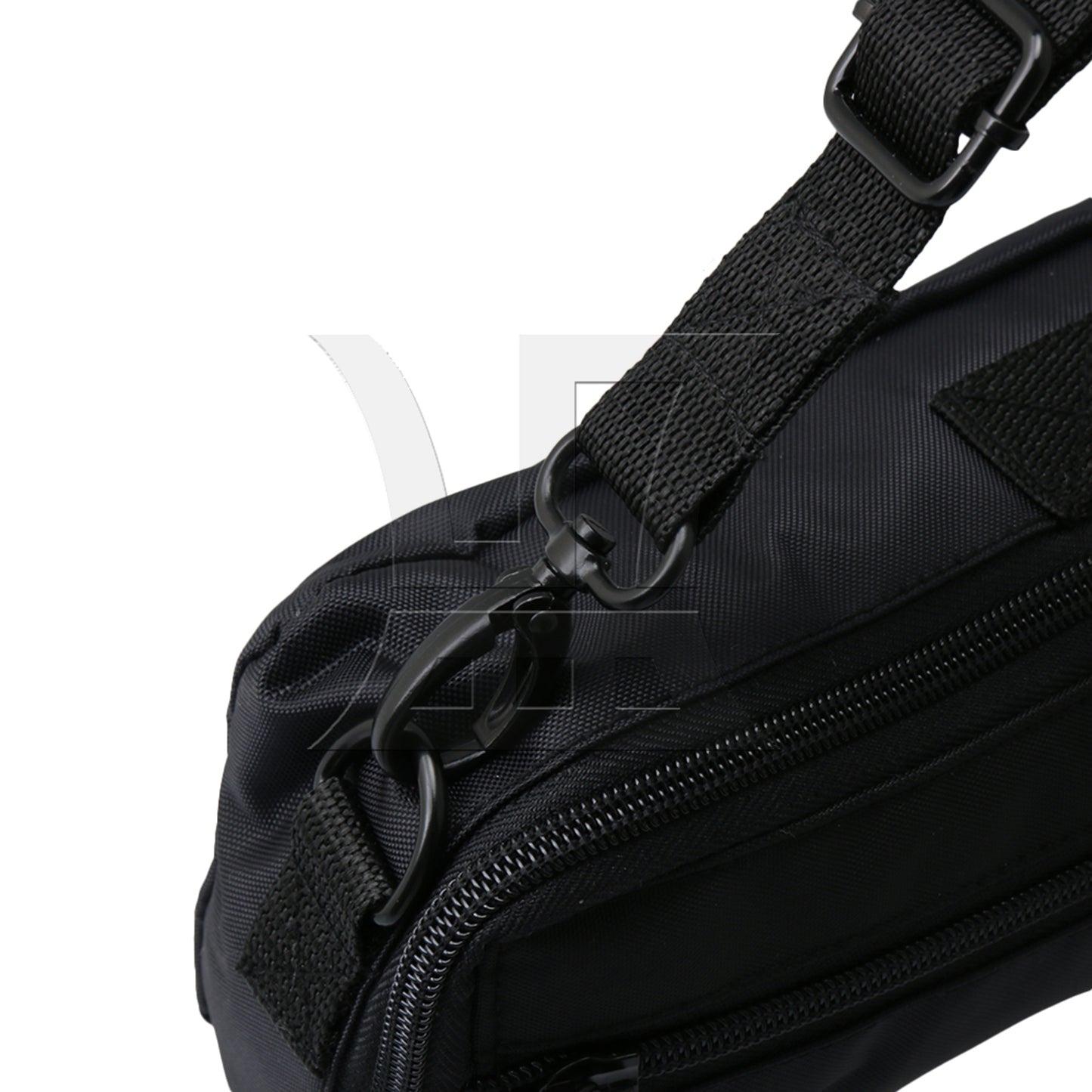 BQLZR 13x6x41cm Portable Canvas 16 Hole Flute Soft Case Handbag Gig Bag Black