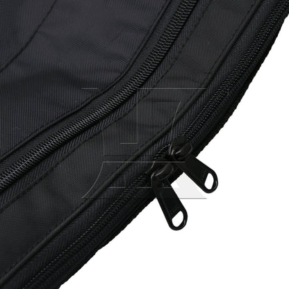 BQLZR 13x6x41cm Portable Canvas 16 Hole Flute Soft Case Handbag Gig Bag Black
