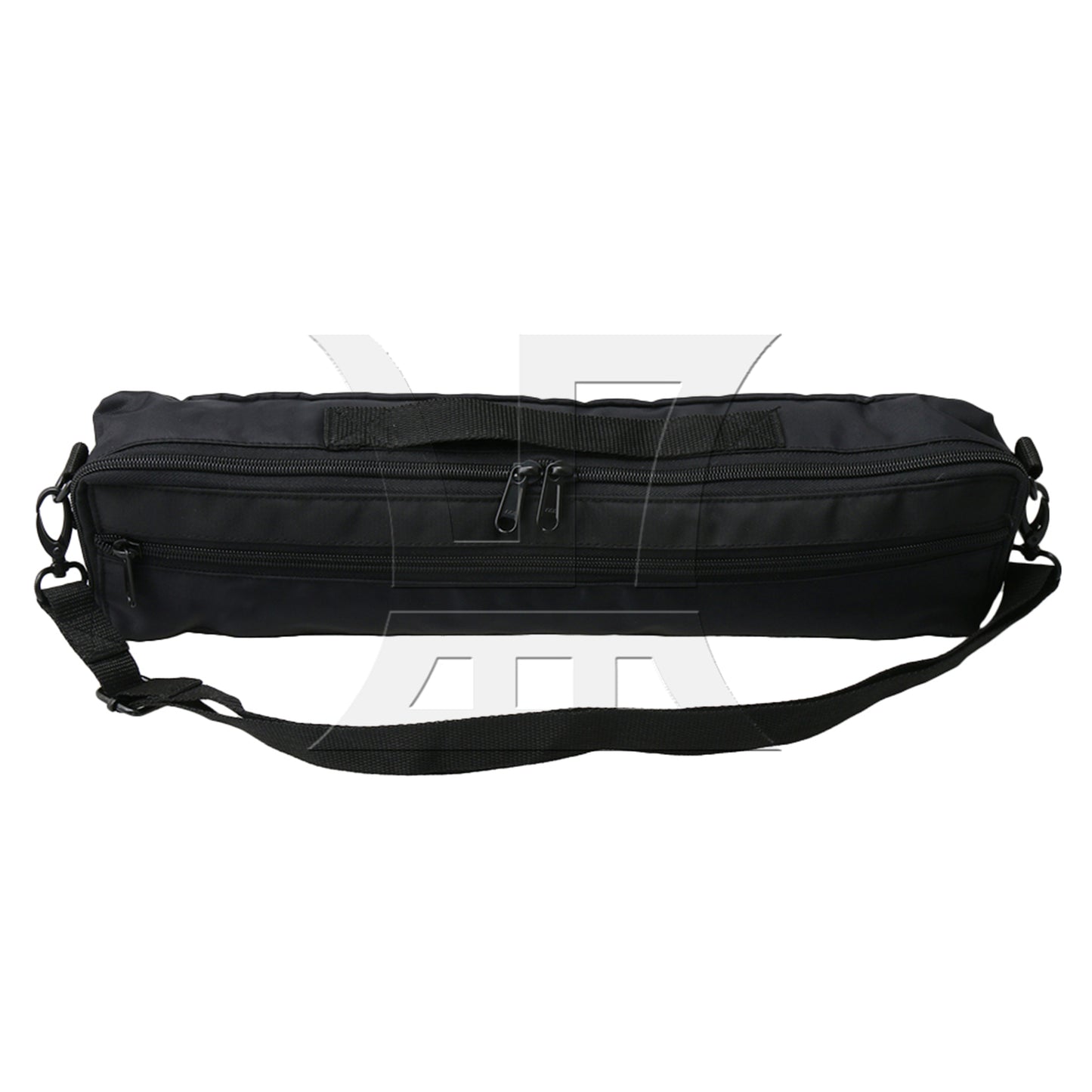 BQLZR 13x6x41cm Portable Canvas 16 Hole Flute Soft Case Handbag Gig Bag Black
