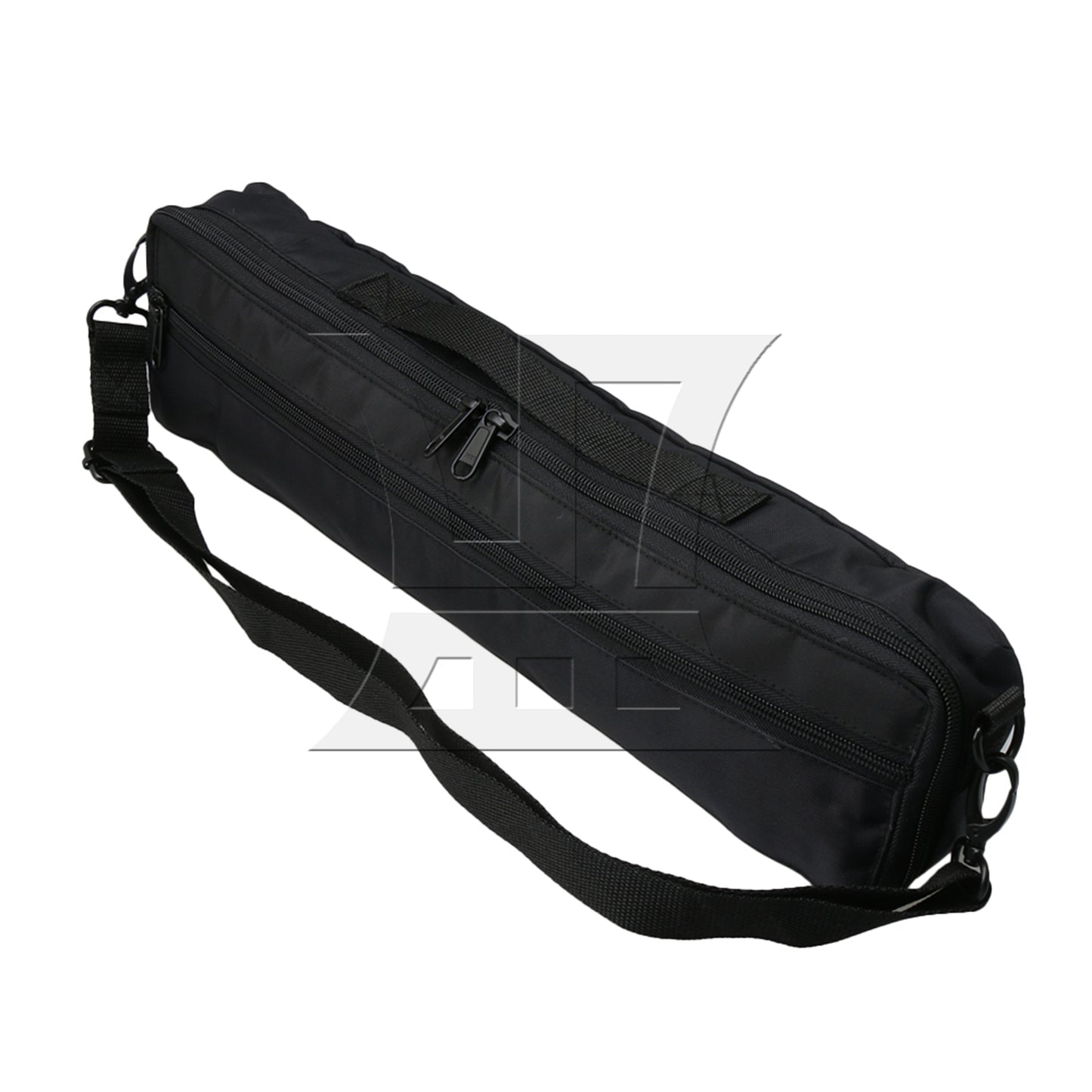 BQLZR 13x6x41cm Portable Canvas 16 Hole Flute Soft Case Handbag Gig Bag Black