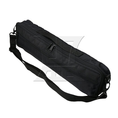 BQLZR 13x6x41cm Portable Canvas 16 Hole Flute Soft Case Handbag Gig Bag Black
