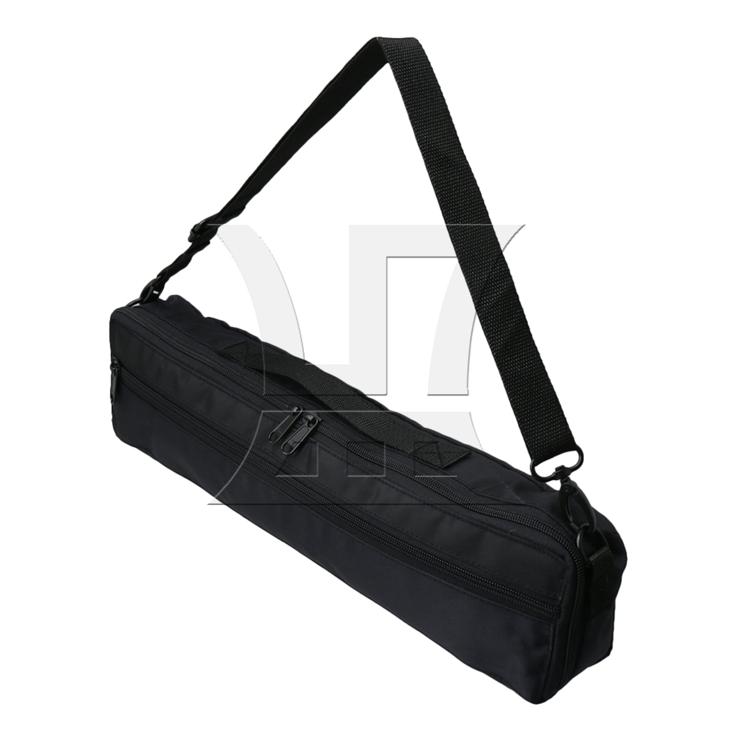 BQLZR 13x6x41cm Portable Canvas 16 Hole Flute Soft Case Handbag Gig Bag Black