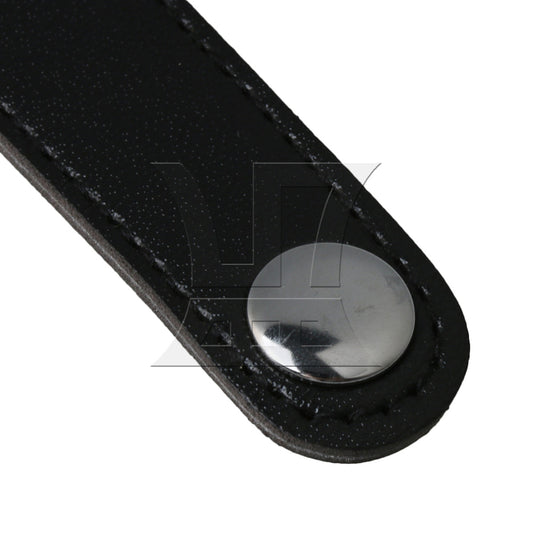 2pcs 10cm Hole Distance Black Faux Leather Adjustable Accordion Bellows Straps