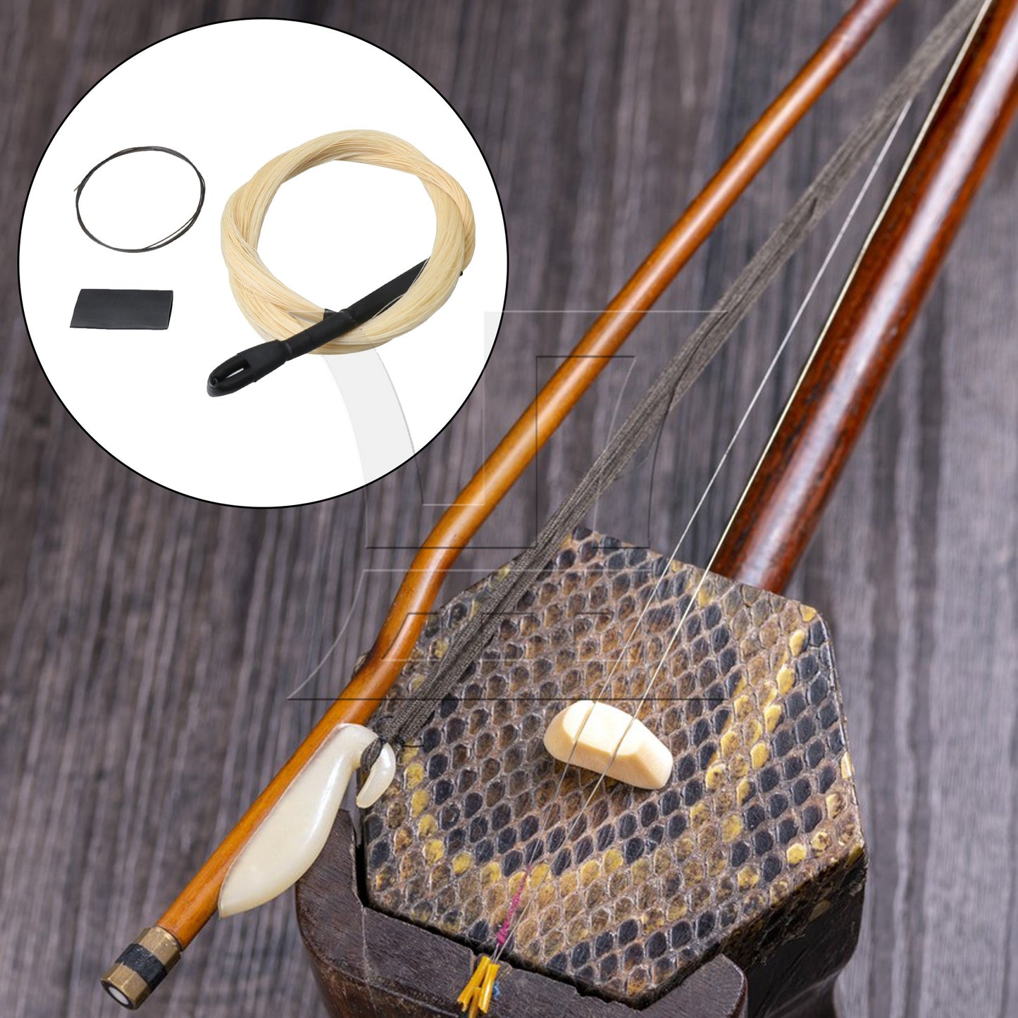 800mm Length Horsetail Hair Material White Erhu Bowstring for Erhu Violin
