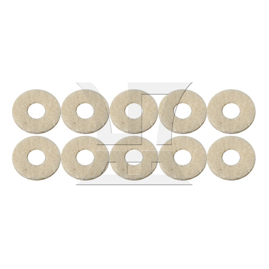 10Pieces 15mm OD 6mm ID Trumpet Stem Felts for Trumpet White
