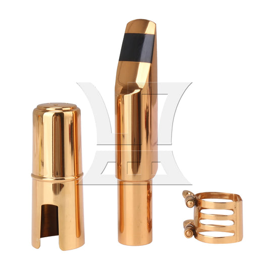 Golden Brass 6# Baritone Saxophone Mouthpiece Part with Sax Cap Ligature