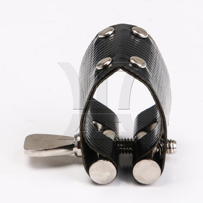 Silver Plated JAZZ 6# Mouthpiece Leather Ligature Set for Bb Soprano Saxophone