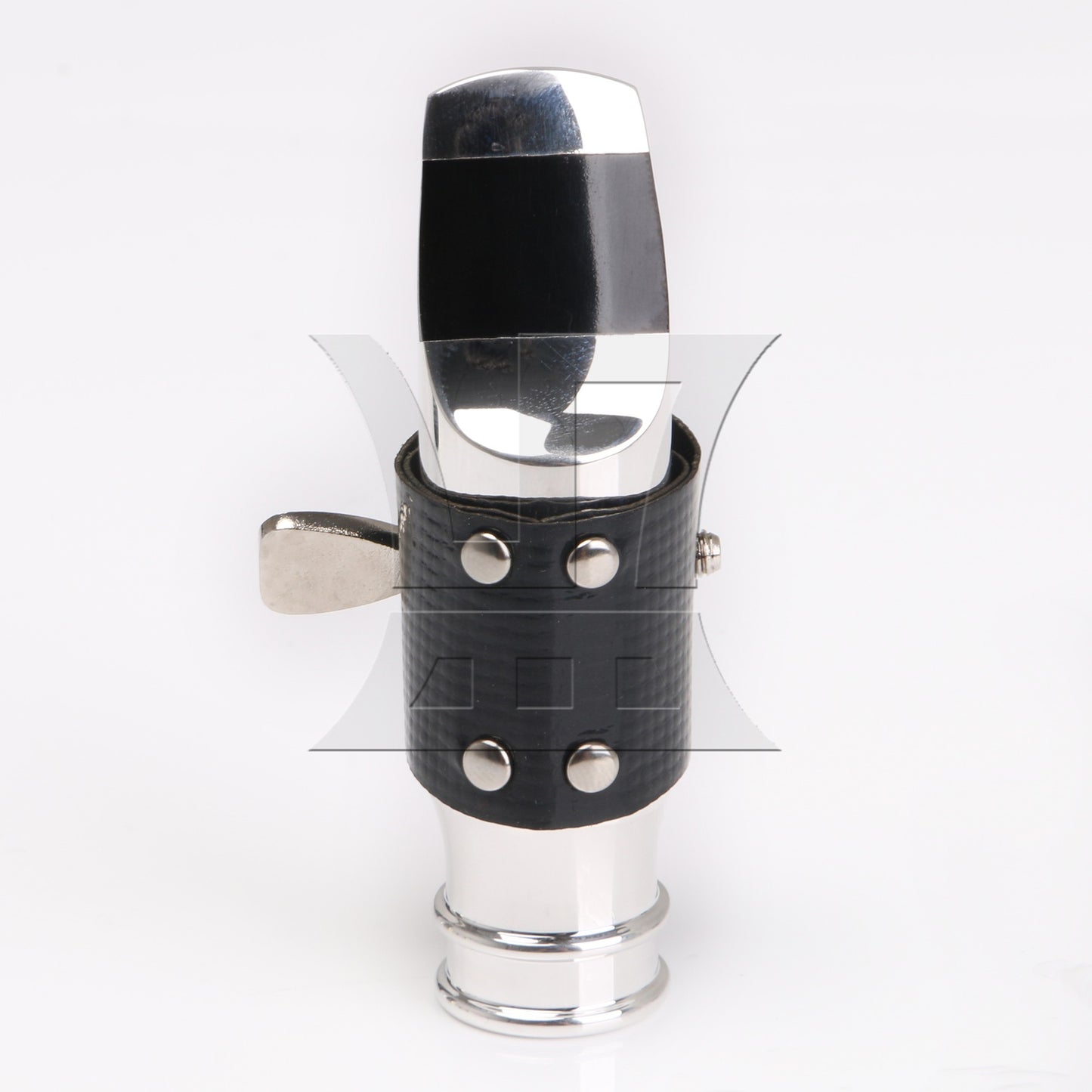 Silver Plated JAZZ 6# Mouthpiece Leather Ligature Set for Bb Soprano Saxophone