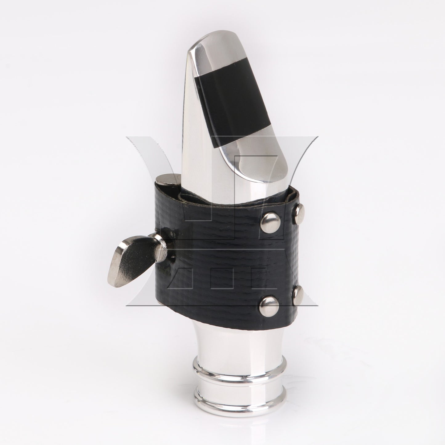 Silver Plated JAZZ 6# Mouthpiece Leather Ligature Set for Bb Soprano Saxophone
