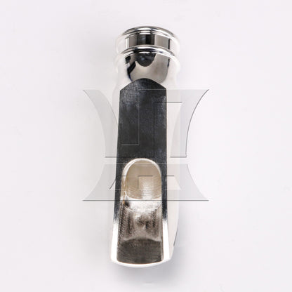 Silver Plated JAZZ 6# Mouthpiece Leather Ligature Set for Bb Soprano Saxophone