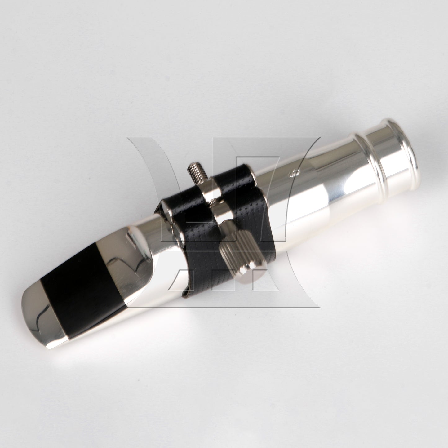 BQLZR Tenor Sax Mouthpiece Leather Ligature Fastener with PU Cap Silver