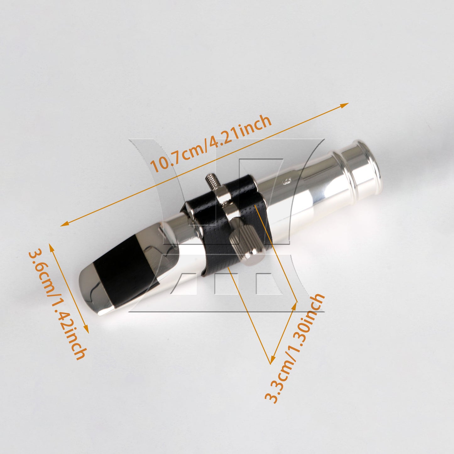 BQLZR Tenor Sax Mouthpiece Leather Ligature Fastener with PU Cap Silver