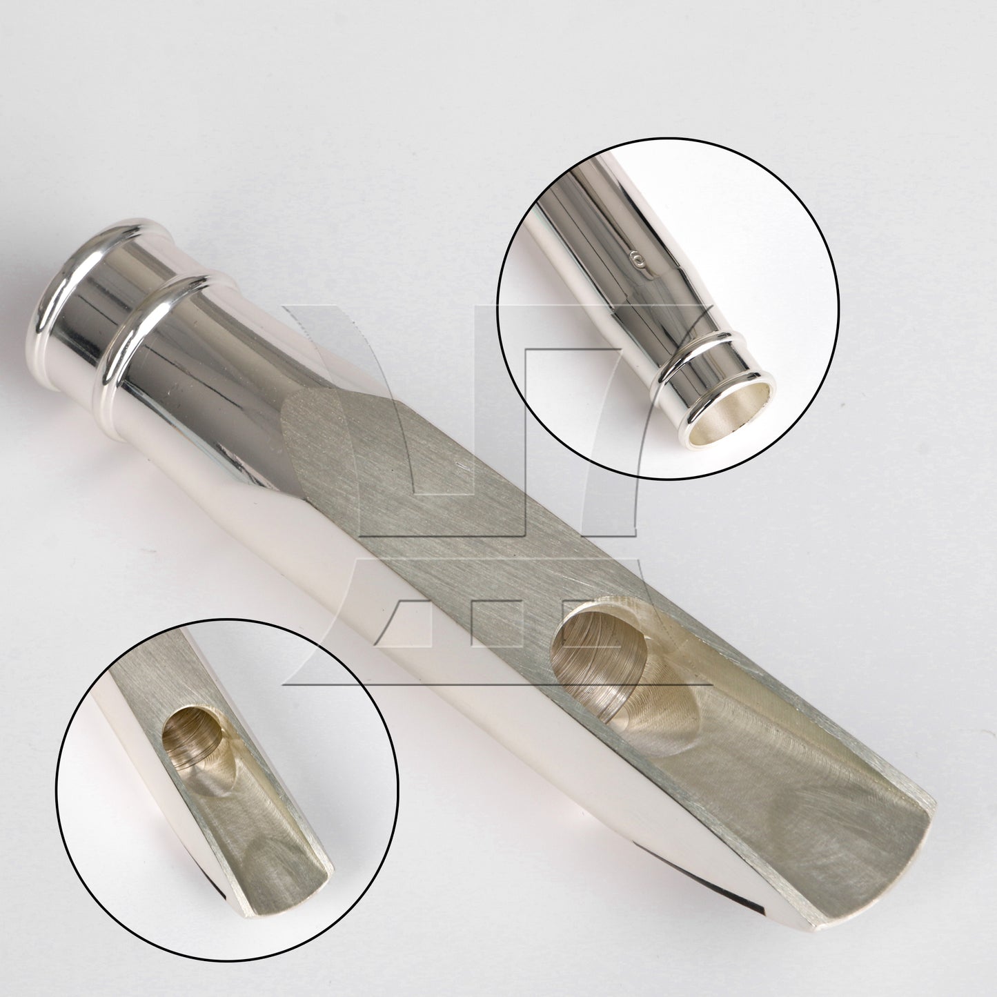 BQLZR Tenor Sax Mouthpiece Leather Ligature Fastener with PU Cap Silver
