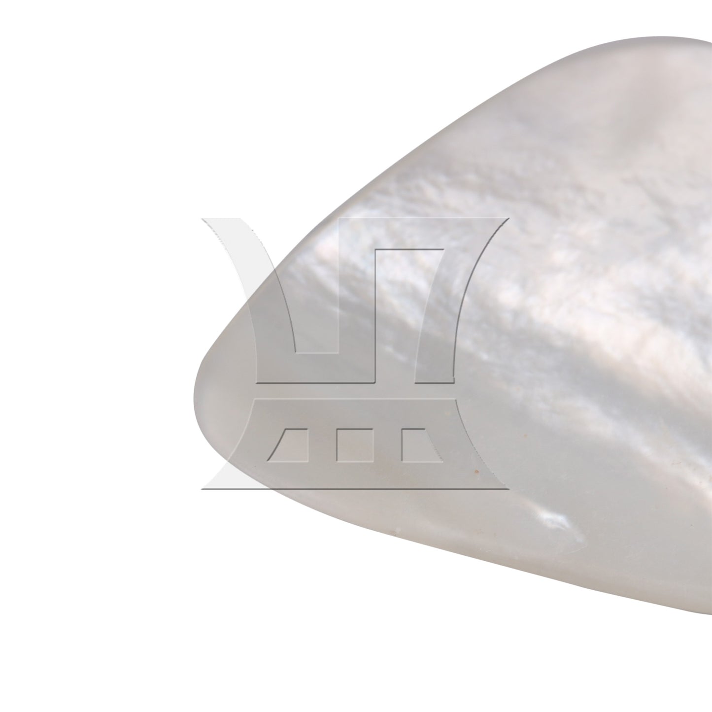 30x26x1.2 MM Guitar Pick for Classical Guitar White Seashell