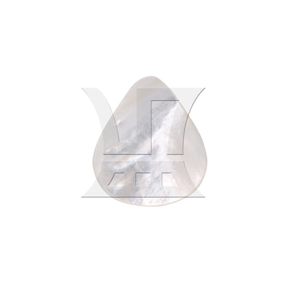 30x26x1.2 MM Guitar Pick for Classical Guitar White Seashell