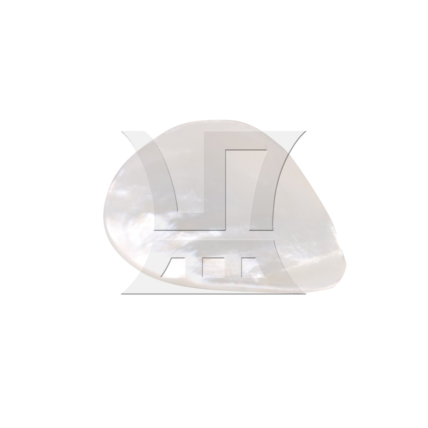 30x26x1.2 MM Guitar Pick for Classical Guitar White Seashell