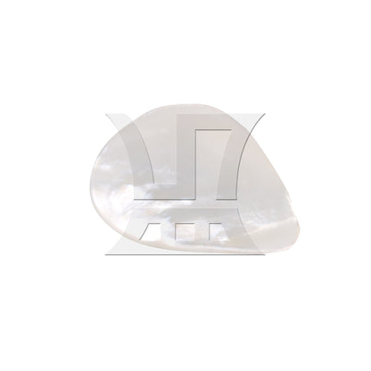 30x26x1.2 MM Guitar Pick for Classical Guitar White Seashell
