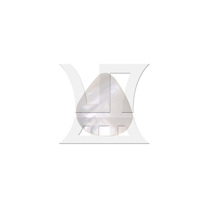 30x26x1.2 MM Guitar Pick for Classical Guitar White Seashell