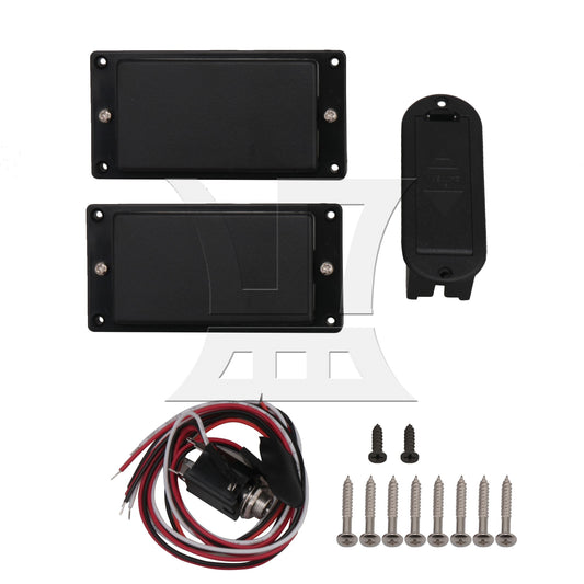 Ceramic Magnet Double Coil Pickup fits for Electric Guitar Black Set of 2